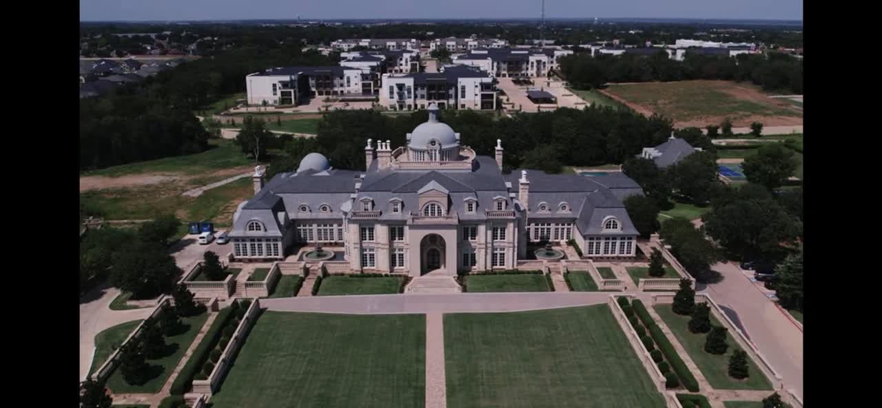 Aerial view of The Olana estate