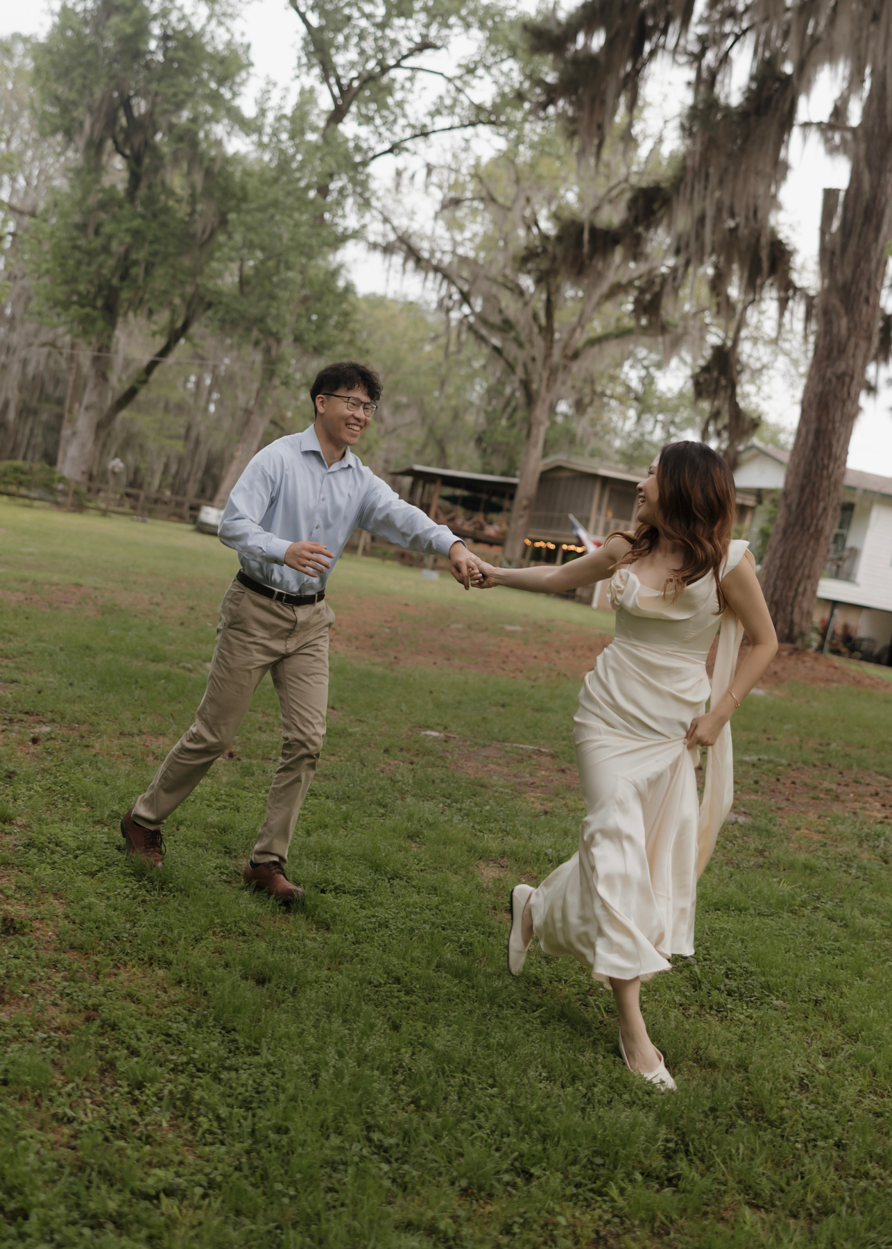George and Rachel running together